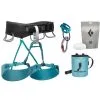 BD Black Diamond Momentum Package Woman Kit Completo Arrampicata Donna -Negozio al dettaglio Motican 651151 3019 momentumharness w spackage aqua verde min