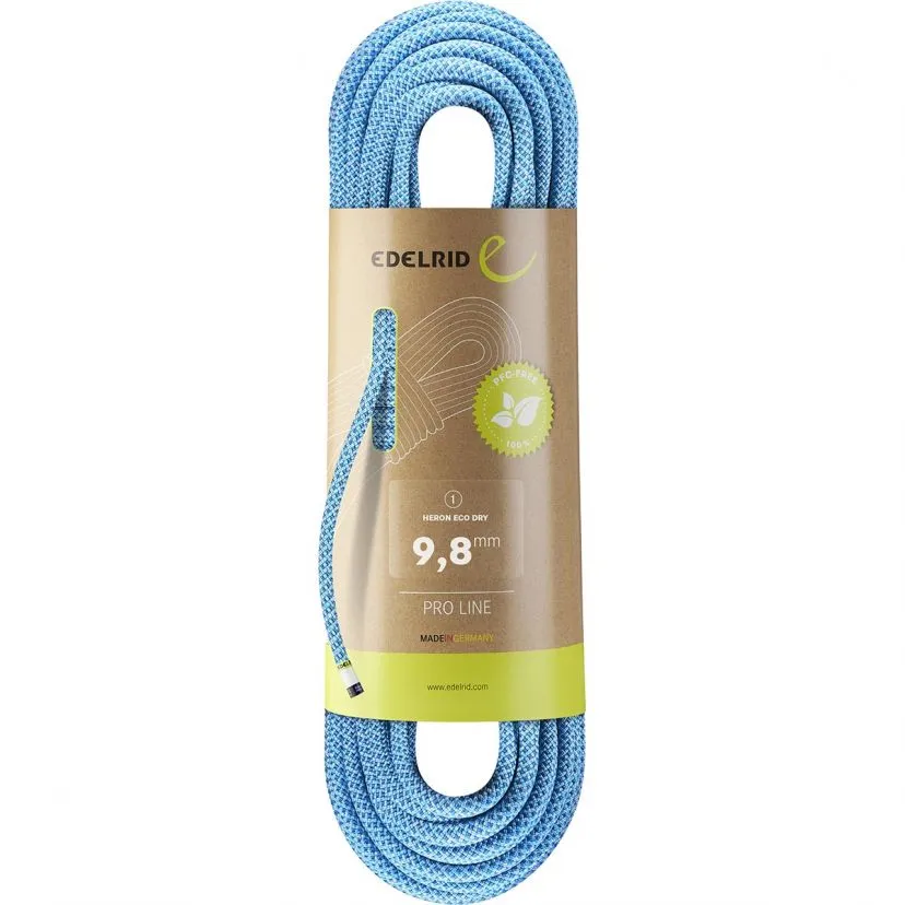 Edelrid Heron Eco Dry 9.8 Mm Corda Arrampicata 4 Edelrid Heron Eco Dry 9.8 Mm Corda Arrampicata - immagine 2