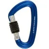 Metolius Bravo Locking Carabiner Moschettone A Ghiera Arrampicata -Negozio al dettaglio Motican bravo locker blue logo side